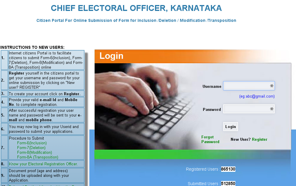 Submit password. Registration complete. Submit your application. Successful Registration. Electoral Registration Officers.